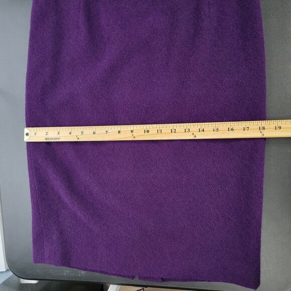 ESCADA Skirt 38 Wool Angora Blend Boucle US M Pencil Skirt Classic Purple Luxury - Picture 16 of 16
